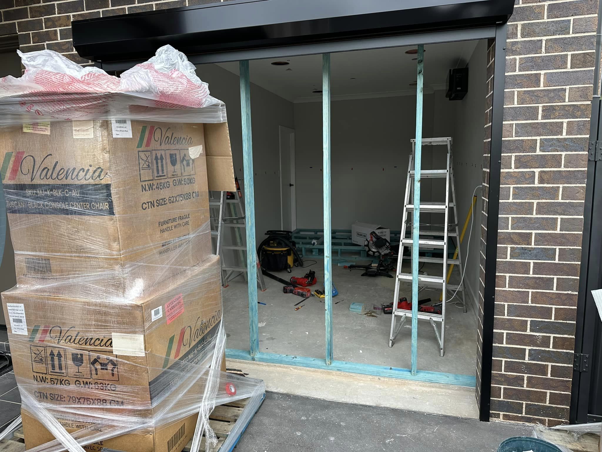 Garage Transformation to Cinema Room