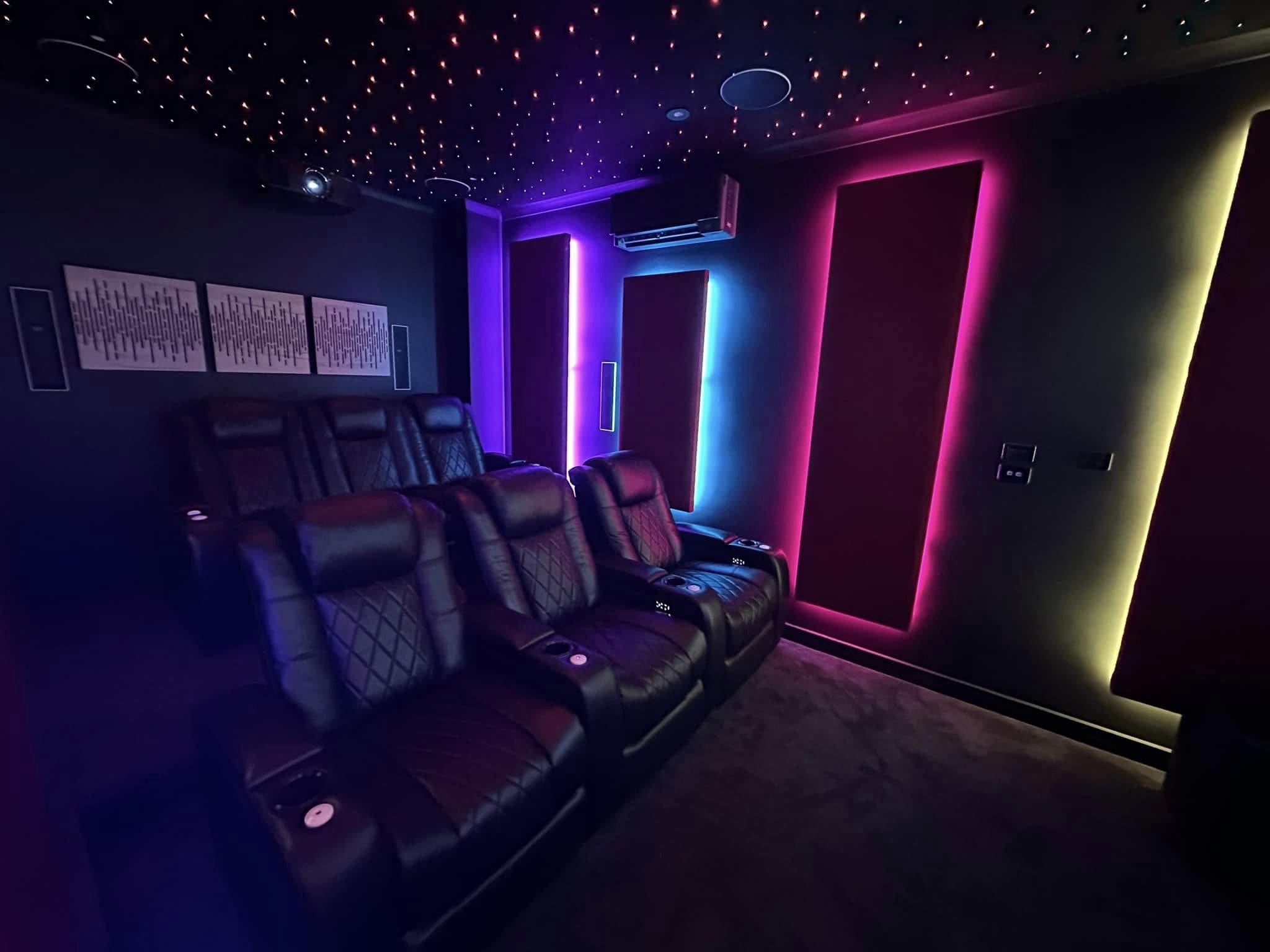 Garage Transformation to Cinema Room