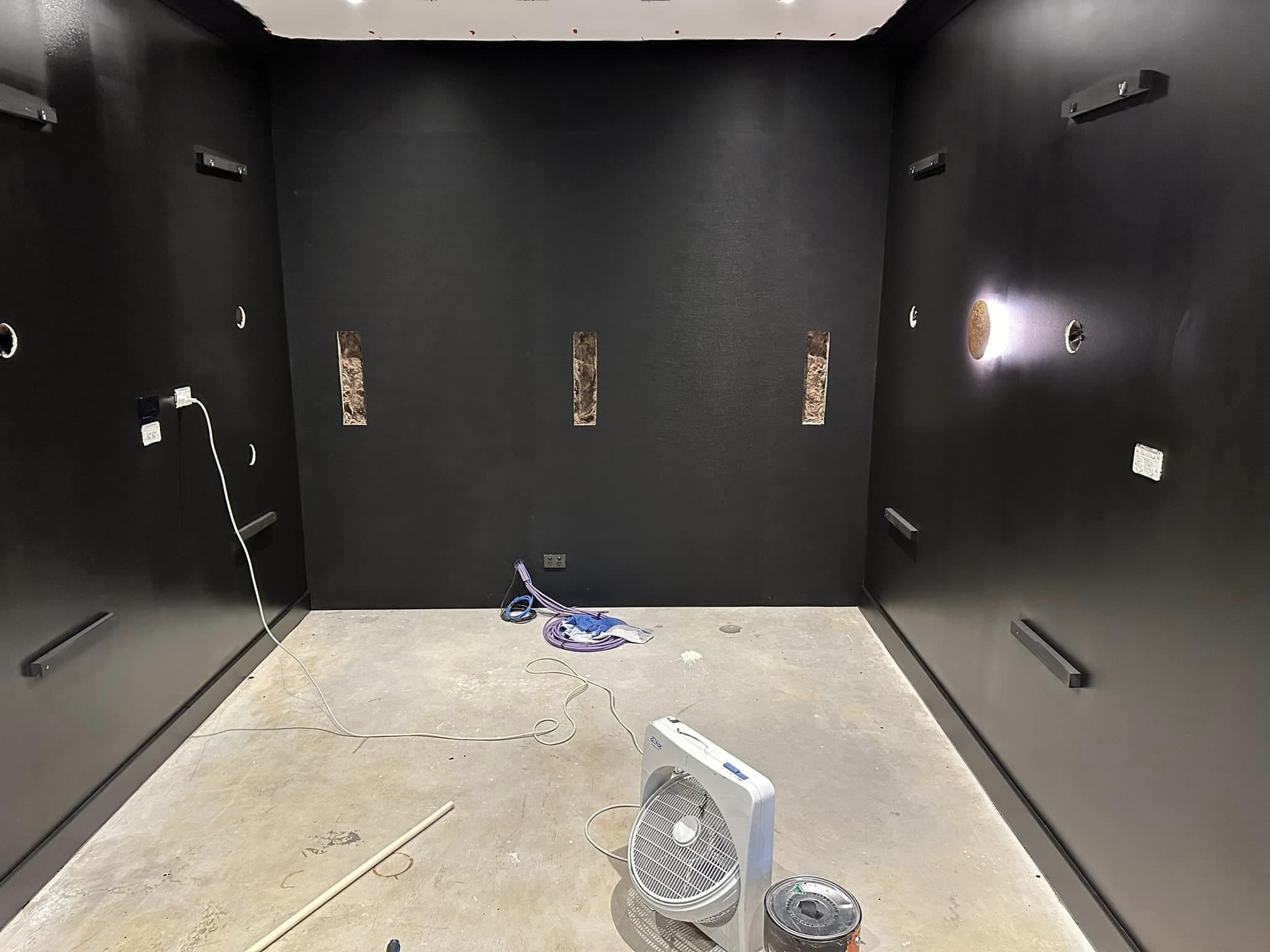 Garage Transformation to Cinema Room